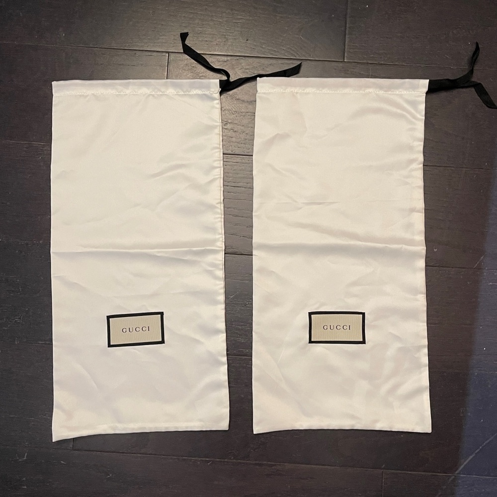 Gucci white Dust bag Storage Gift Drawstring Bag Luxury set of 2